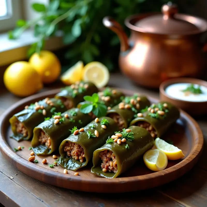 Dolma de Hoja de Parra rellena de Arroz y Carne: Receta Armenia en Olla Exprés y Keto