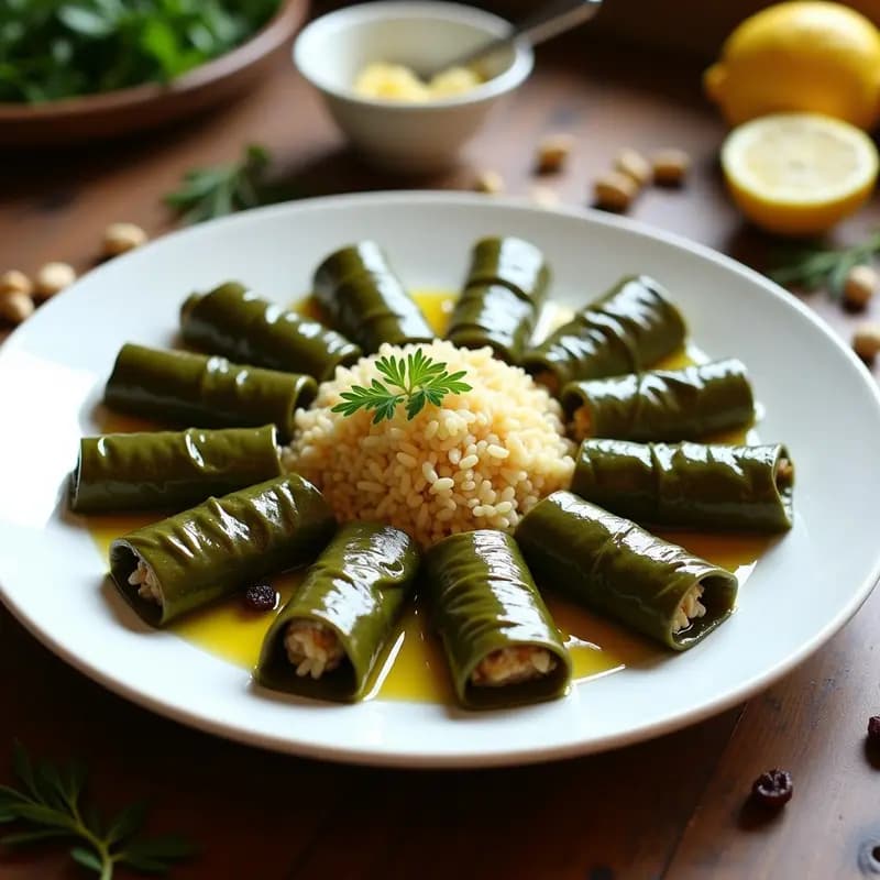 Dolmades de Vinagre y Arroz Basmati: Receta Griega Tradicional en Olla Express