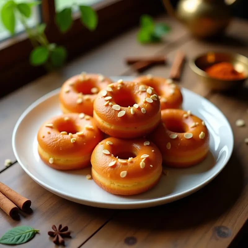 Donuts de Boniato y Especias Chai: Postre Indio Sin Harina y Sin Azúcar