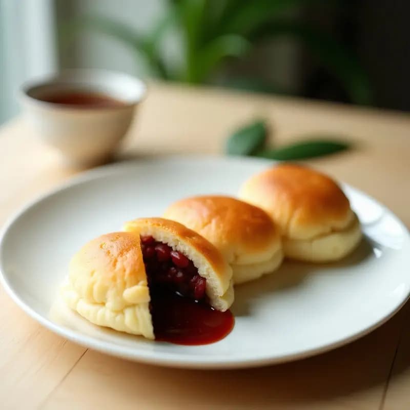 Dorayaki de Frijoles Rojos y Moto: Postre Japonés Tradicional con Relleno Cremoso