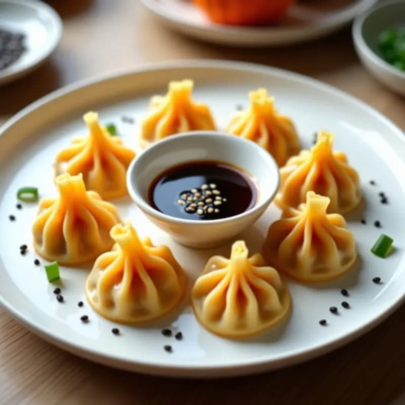 Dumplings Japoneses de Calabaza Kabocha: Receta Vegana al Vapor con Salsa de Gingko