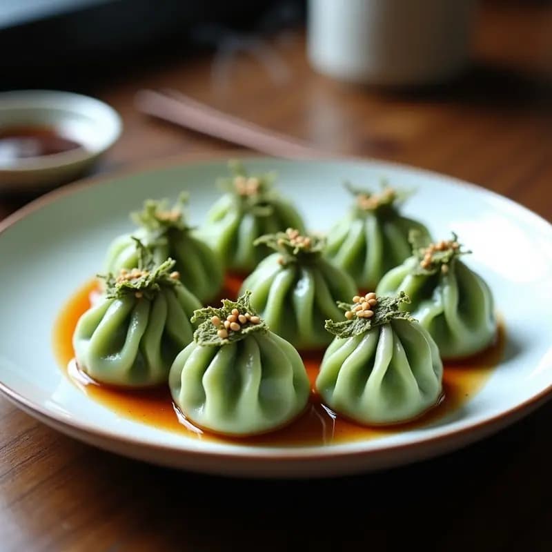 Dumplings Japoneses de Espinaca y Tofu al Vapor: Receta Keto y Sin Carbohidratos