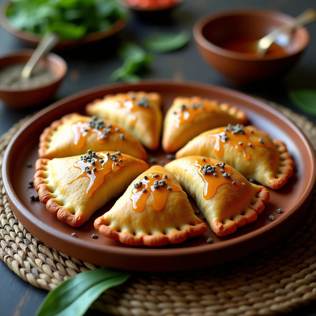 Empanadas de Amaranto y Queso de Cabra con Miel de Agave: Receta Azteca Keto en Airfryer