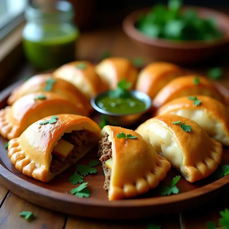 Empanadas Argentinas de Carne de Soya: Receta Vegana con Chimichurri y Papa en Horno
