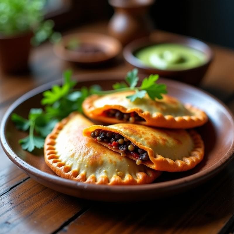Empanadas de Masa de Camote con Relleno de Lentejas y Chipotle: Receta Vegana en Airfryer