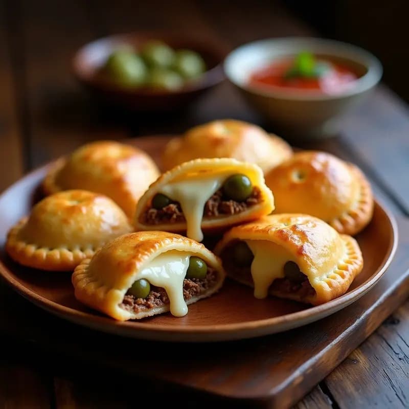 Empanadas de Carne Mechada con Queso y Aceitunas: El Snack Colombiano que Conquista
