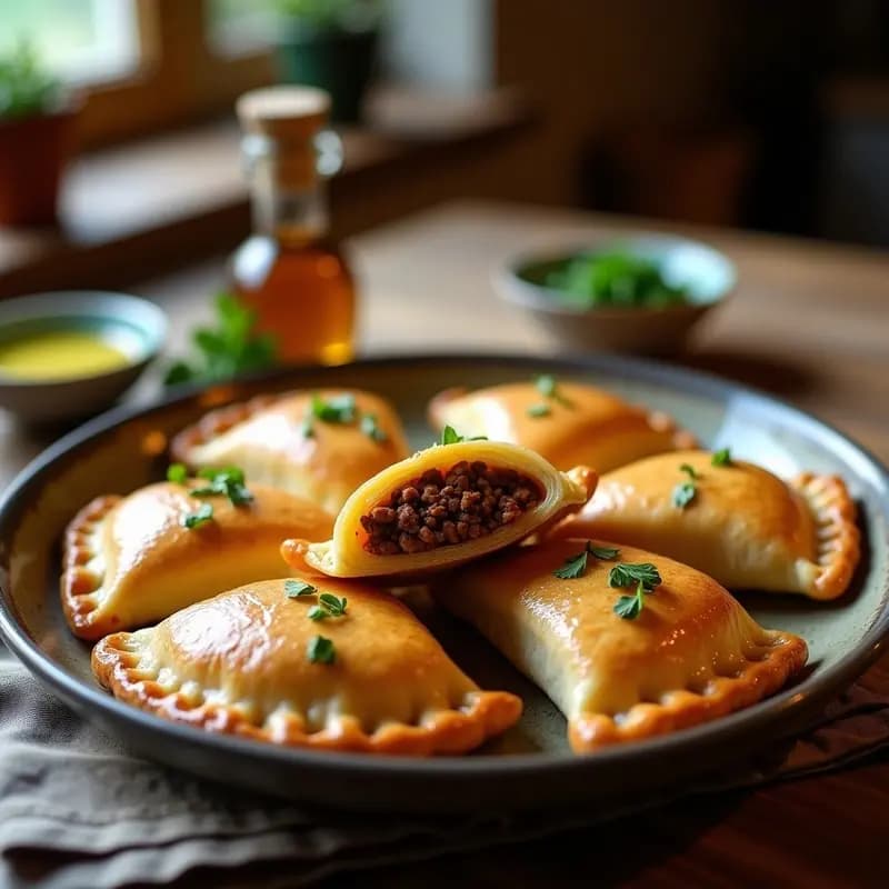 Empanadas de Carne Picante con Queso Oaxaca: Receta Argentina al Horno y Rápida