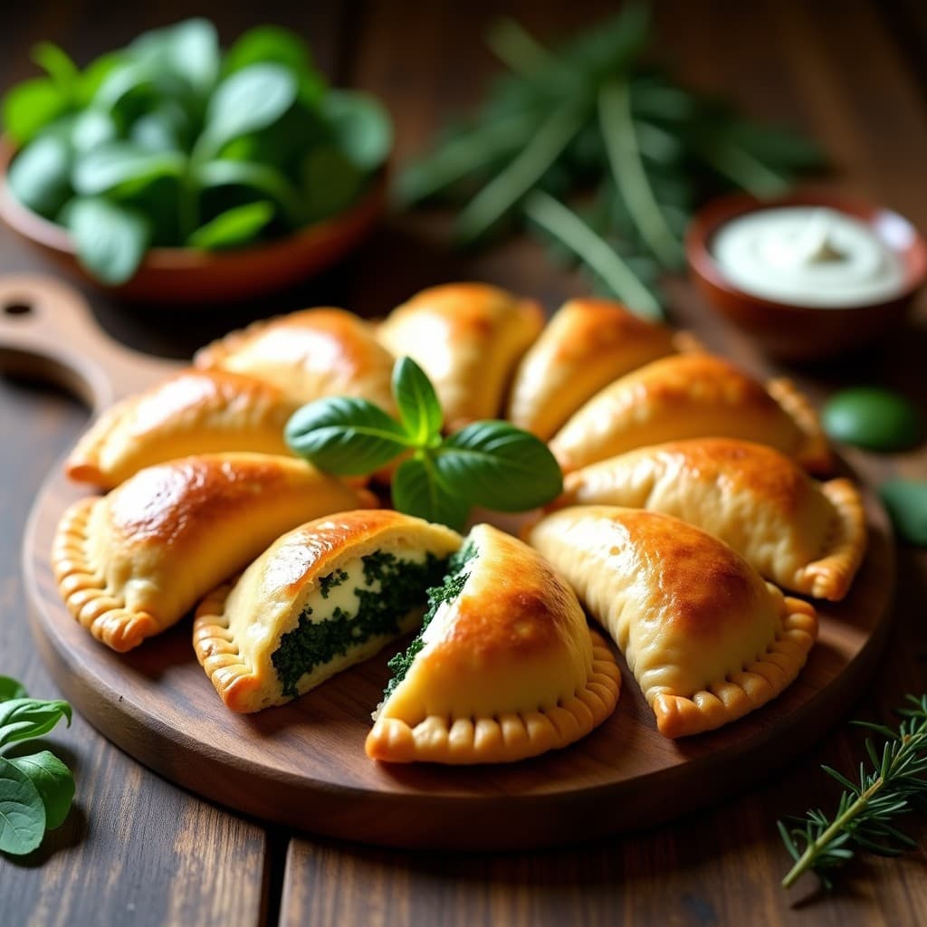 Empanadas de Espinaca y Queso de Anacardo: Receta Sin Gluten con Masa de Harina de Arroz