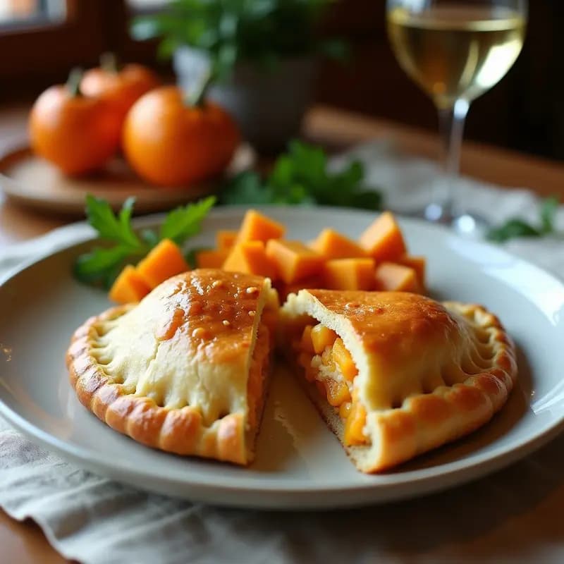 Empanadas Gallegas de Z انجام (Calabaza) y Bacalao: Receta Española de Temporada