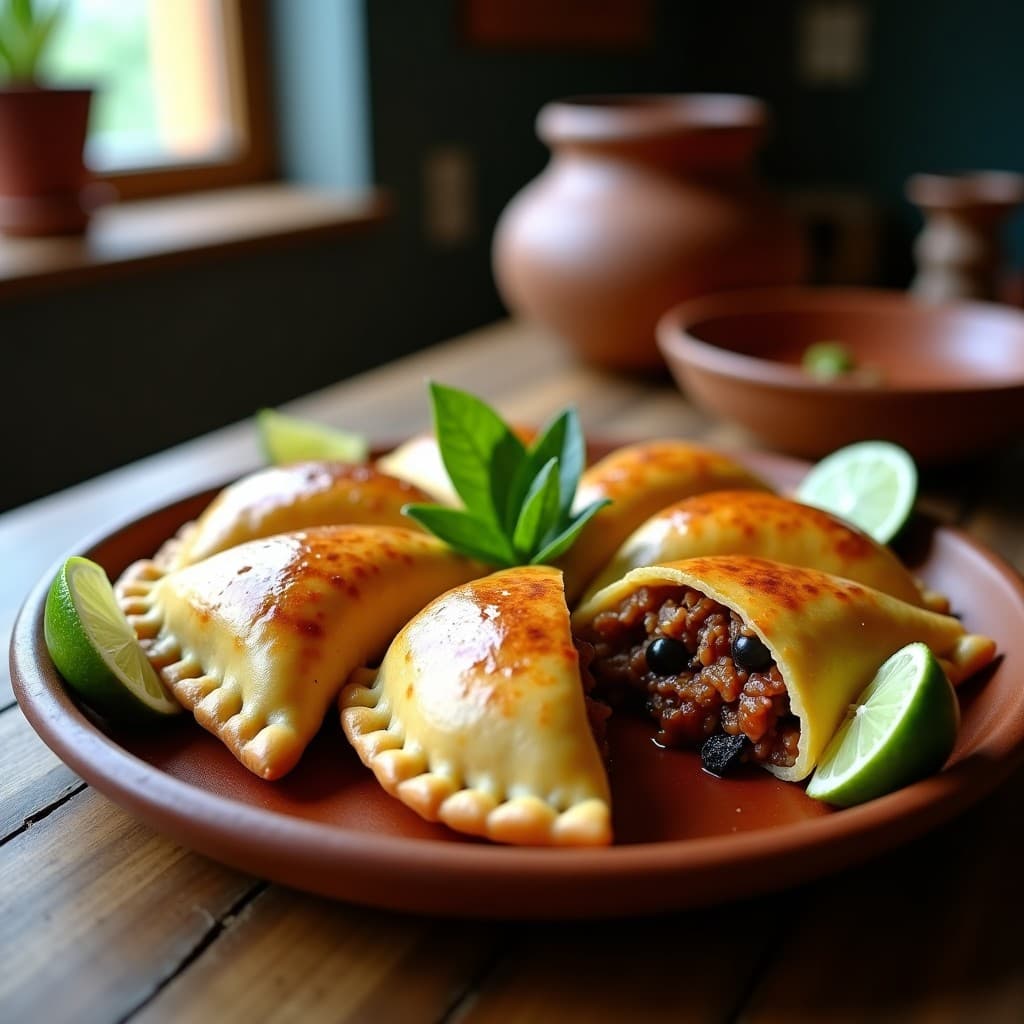 Empanadas de Maíz Azul Rellenas de Picadillo de Seitan: Receta Mexicana Vegana en Olla Exprés