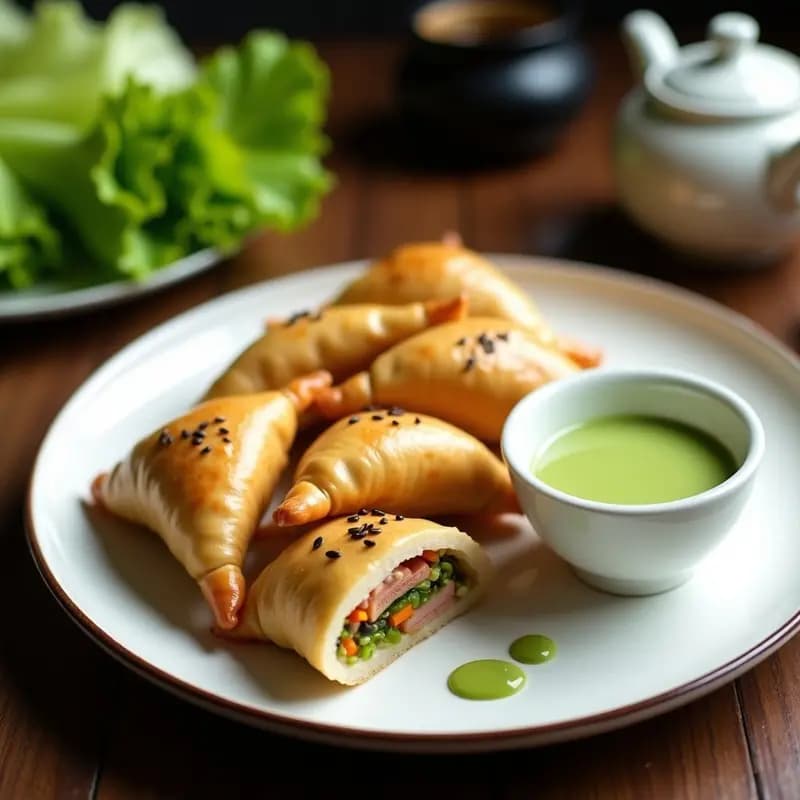 Empanadas de Masa de Arroz y Atún con Salsa de Wasabi: Receta Japonesa Sin Gluten
