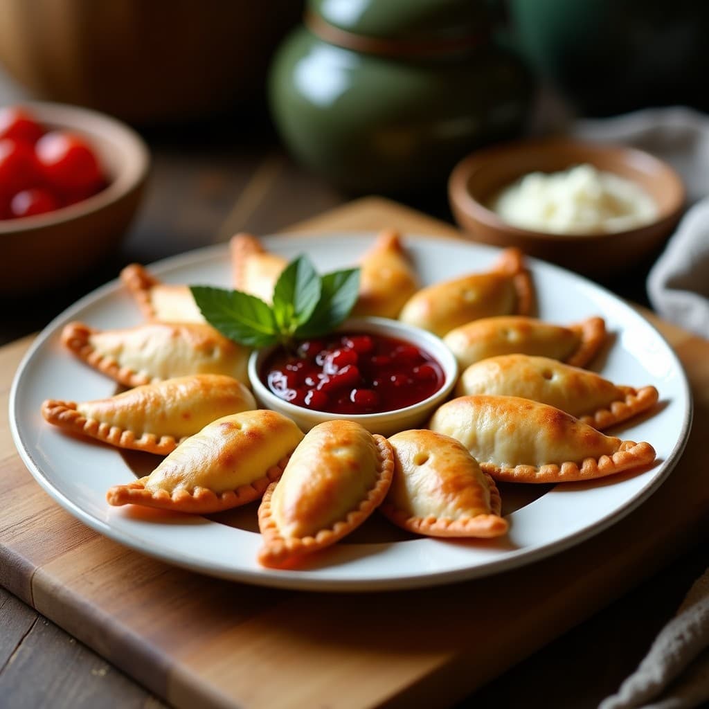 Empanadas de Masa de Ñame y Queso de Castañas con Salsa de Arándanos: Receta Venezolana Sin Gluten