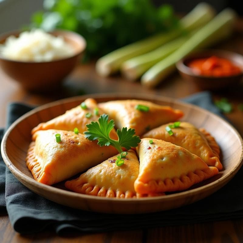 Empanadas de Pescado al Curry con Masa de Arroz: Receta tailsandes Sin Gluten en Airfryer