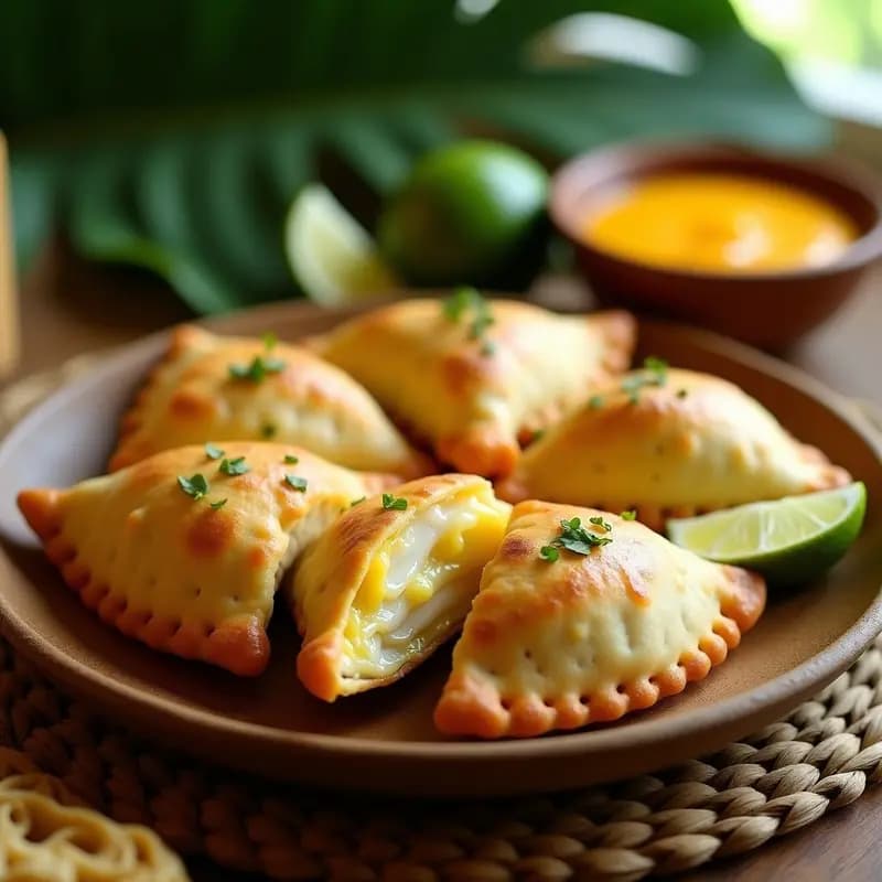 Empanadas de Pescado y Faster Cheese con Masa de Cassava: Receta Caribeña Sin Gluten y Crujiente