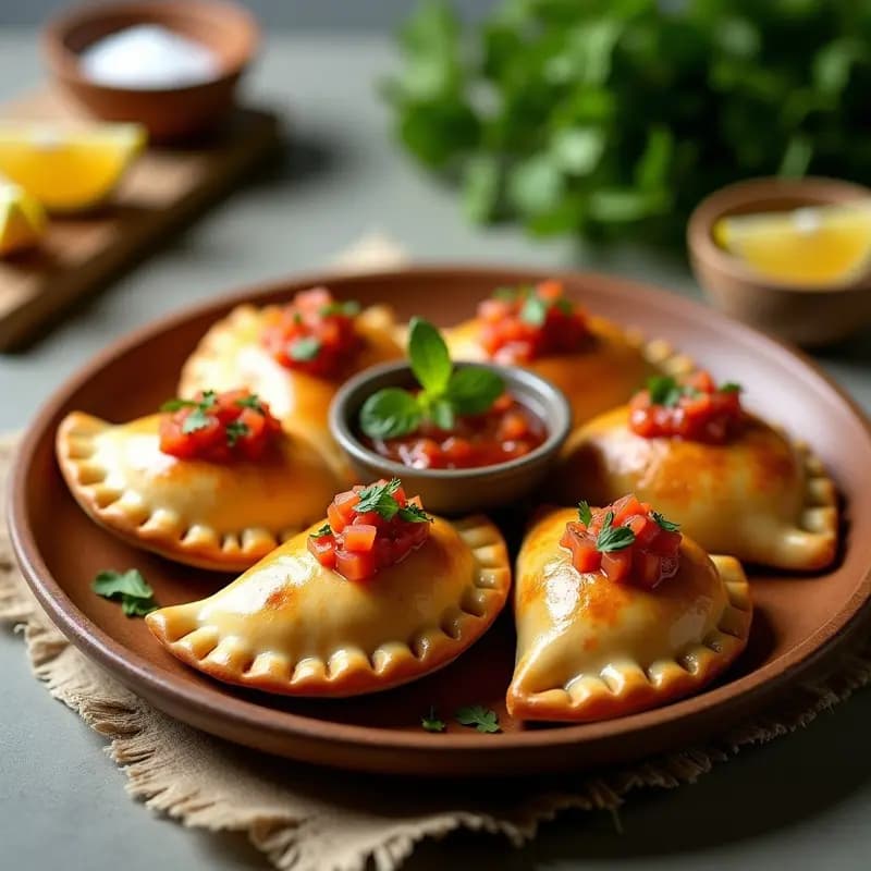 Empanadas de Piscado (Pez) con Pebre Chileno: Receta de la Costa en Airfryer