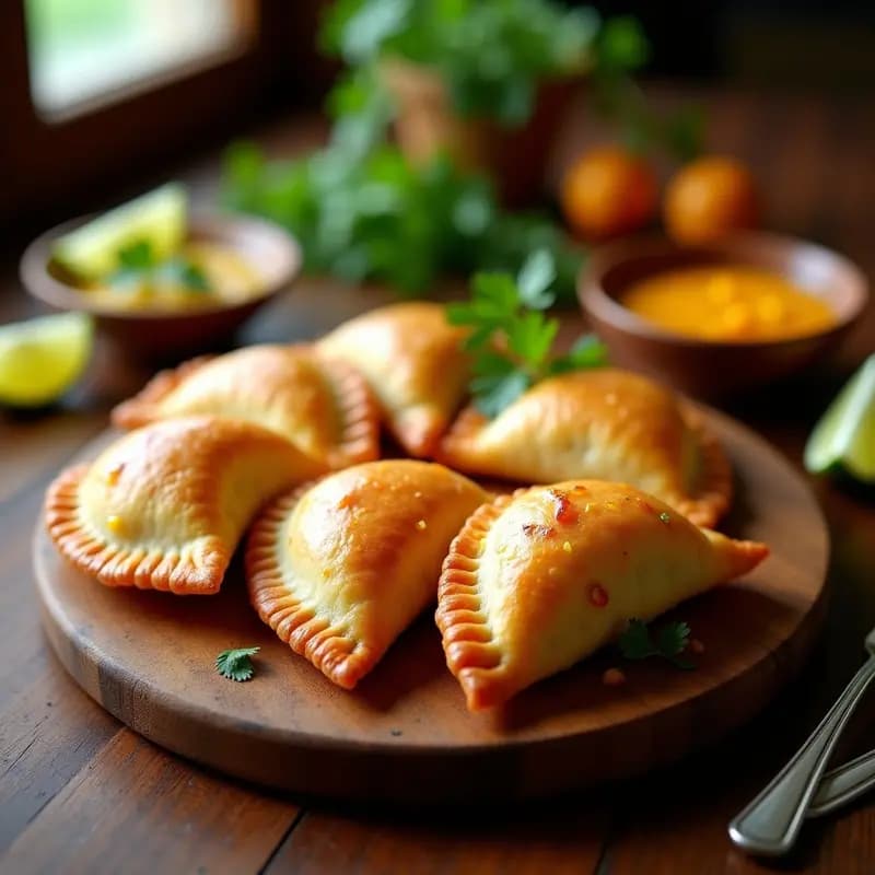 Empanadas de Pisco y Camarones: Receta Chilena Crujiente con Toque Cítrico