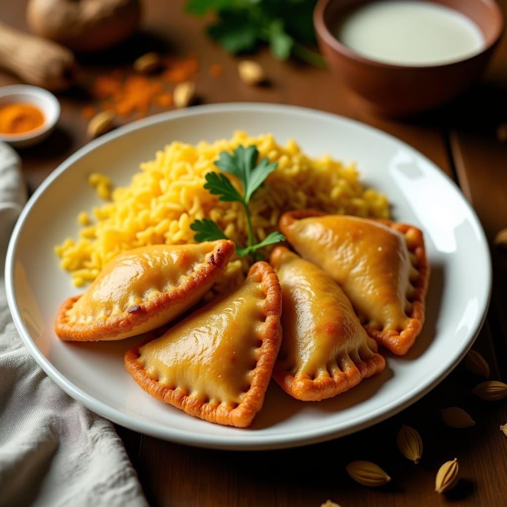 Empanadas de Pollo al Curry y Arroz Basmati: Receta en Airfryer Sin Masa Tradicional