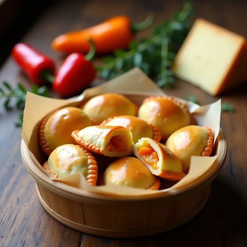 Empanadas de Queso de Oveja y Pimiento de Padrón: Receta Gallega para Tupper