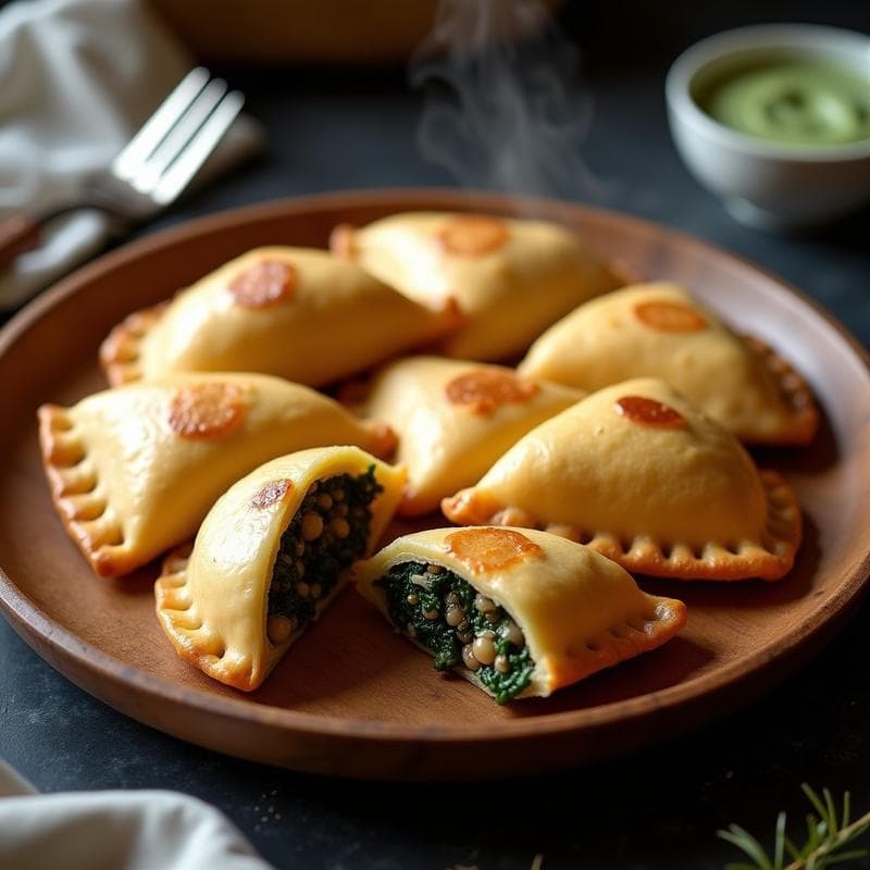 Empanadas de Yuca Rellena de Hongos Portobello y Espinacas: Receta Sin Gluten en Airfryer