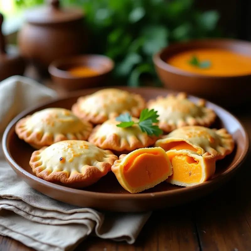 Empanadas de Masa de Yuca Rellena de Pescado Ahumado y Crema de Auyama: Receta Venezolana Sin Harina