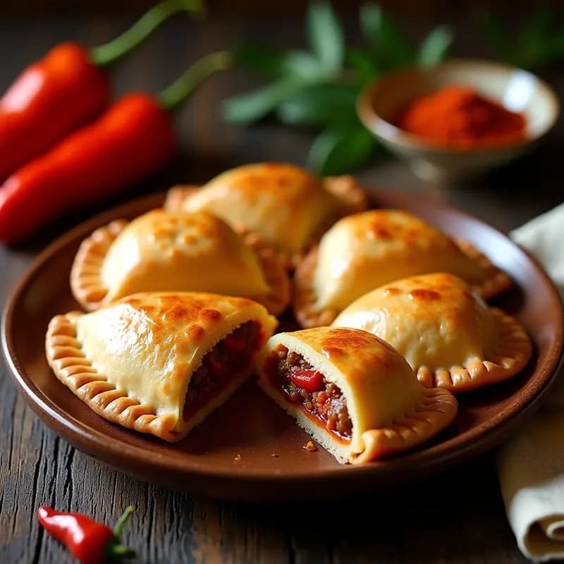 Empanadas Gallegas de Zorza y Pimiento de Padrón: Receta Española con Toque Picante