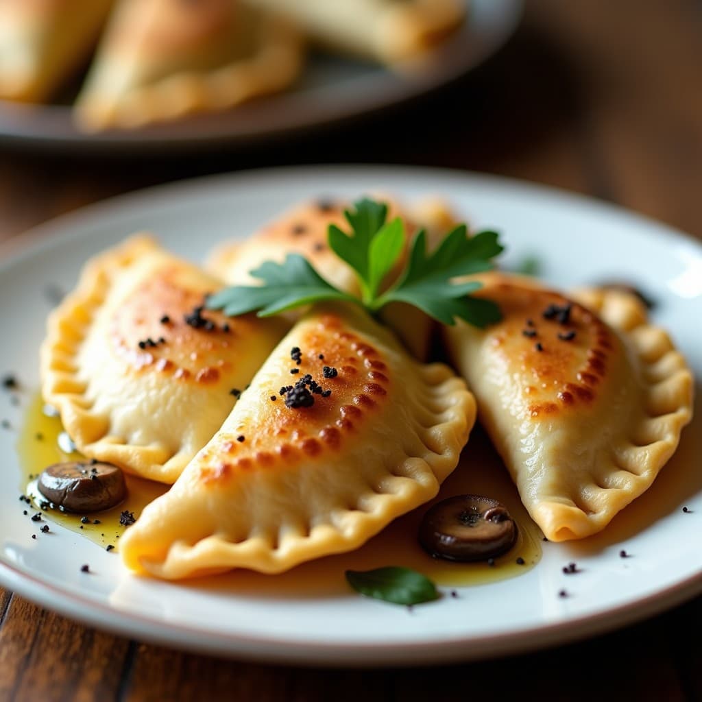 Empanadillas de Masa de Arroz con Relleno de Setas y Trufa: Receta Vegana en Airfryer