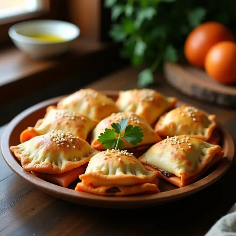 Empanadillas de Batata y Champiñones con Masa de Harina de Garbanzo: Receta Vegana en Olla Exprés