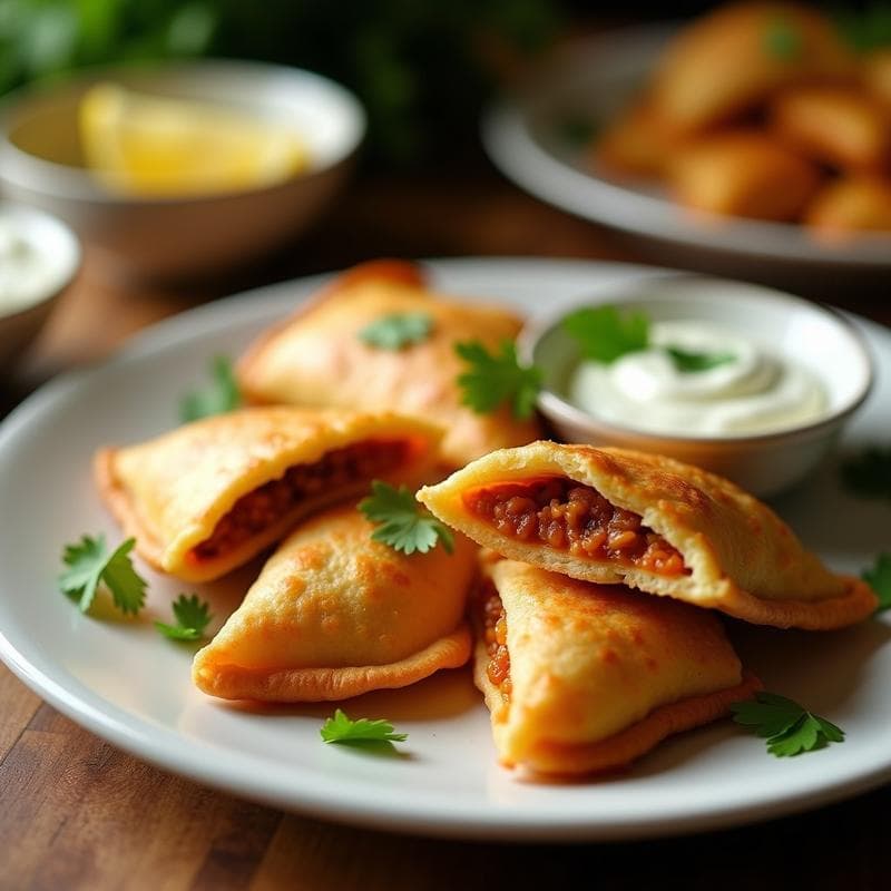 Empanadillas de Masa de Caña de Azúcar Rellena de Pollo al Curry: Receta Tailandesa en Airfryer