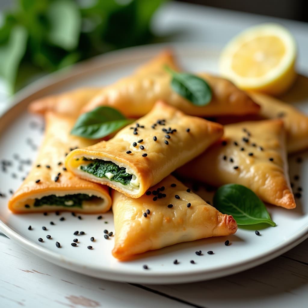 Empanadillas de Espinacas y Queso de Soja: Receta Griega en Airfryer con Toque de Limón