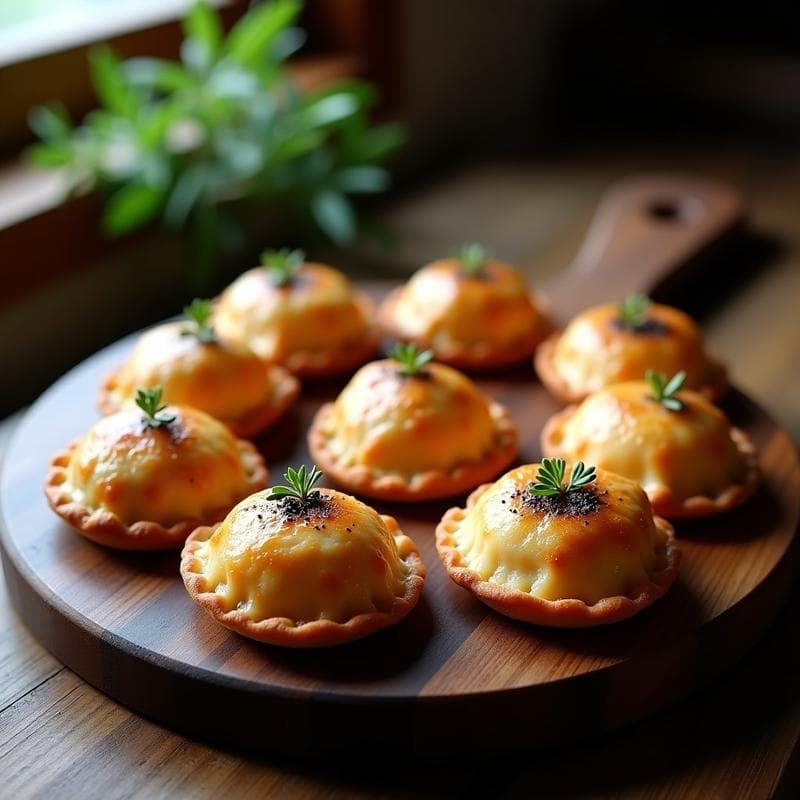 Empanadillas de Hongos Ostra y Trufa Negra: Receta Francesa en Airfryer y Crujiente