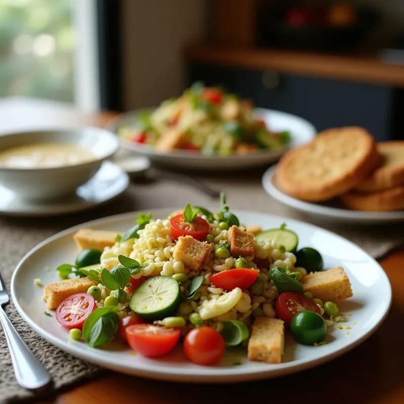 Ensalada César Vegana: Receta con Aderezo Casero y Croutons Crujientes