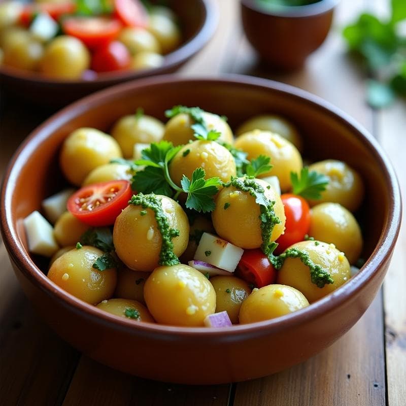 Ensalada Canaria de Papas Arrugadas con Mojo Verde: Receta Auténtica y Sin Gluten en 30 Minutos