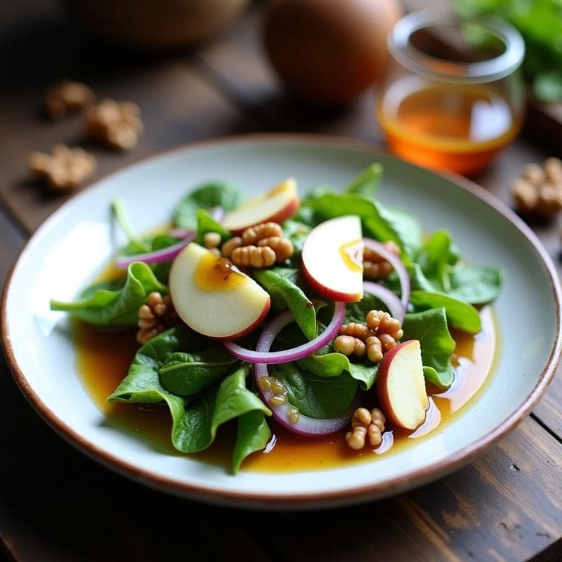 Ensalada de Canónigos con Vinagreta de Vinagre de Uva y Nueces: Receta Española Antioxidante en 10 Minutos
