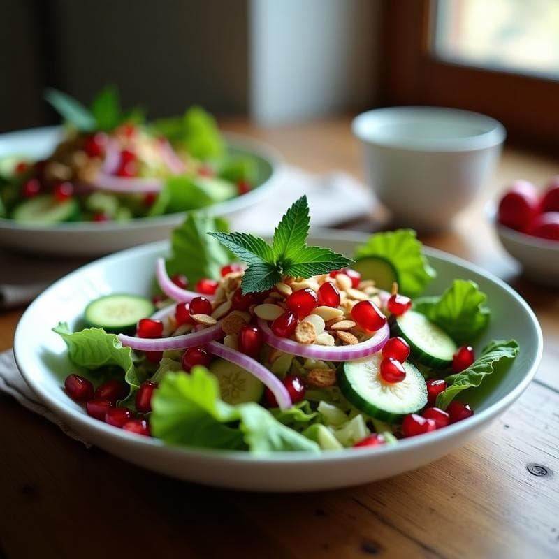 Ensalada de Canónigos con Granados y Vinagreta de Granadina: Receta Griega Antiinflamatoria