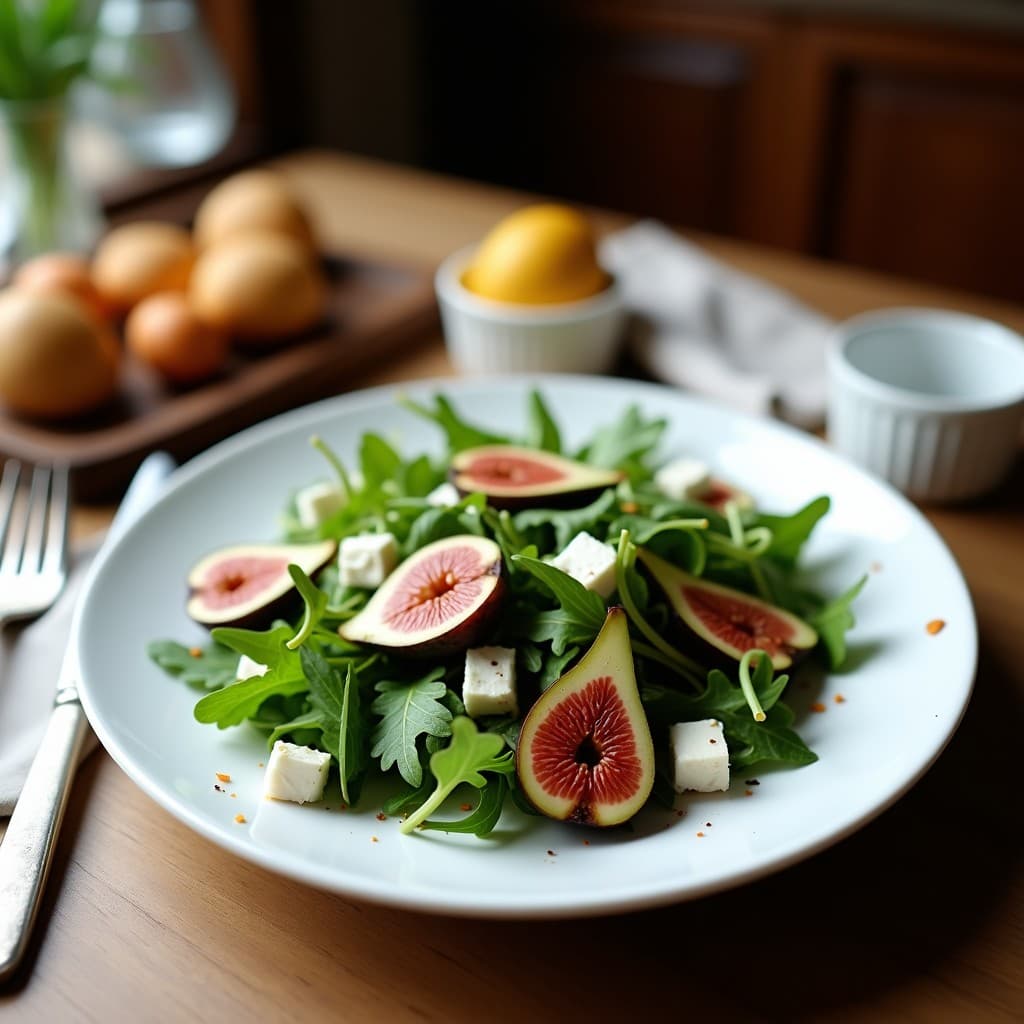 Ensalada de Canónigos, Higuitos y Queso de Burro con Vinagreta de Vinagre de Frambuesa: Receta Gourmet