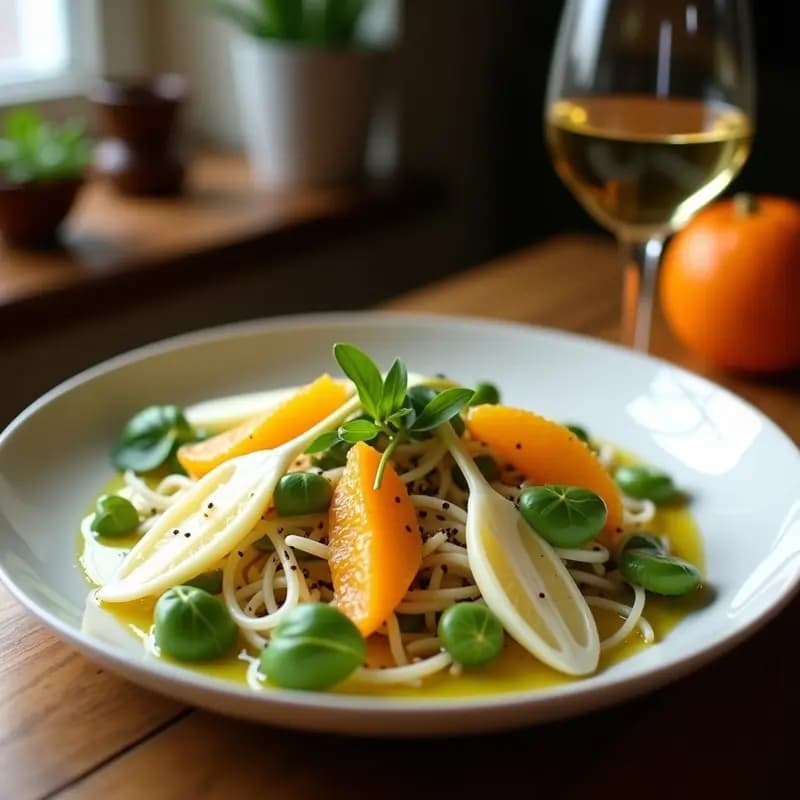 Ensalada de Endivias con Vinagreta de Naranja Sanguina y Anchoas: Receta Italiana Keto en 10 Minutos