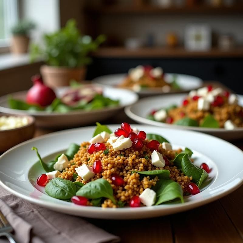 Ensalada de Fenogreco (Alholva) con Granéntica y Queso Feta: Receta Indiana Antiinflamatoria