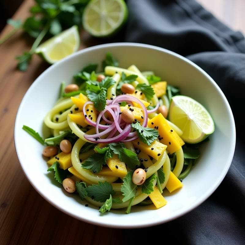 Ensalada de Mango Verde y Cacahuete con Aliño de Lima: Receta Vietnamita Keto
