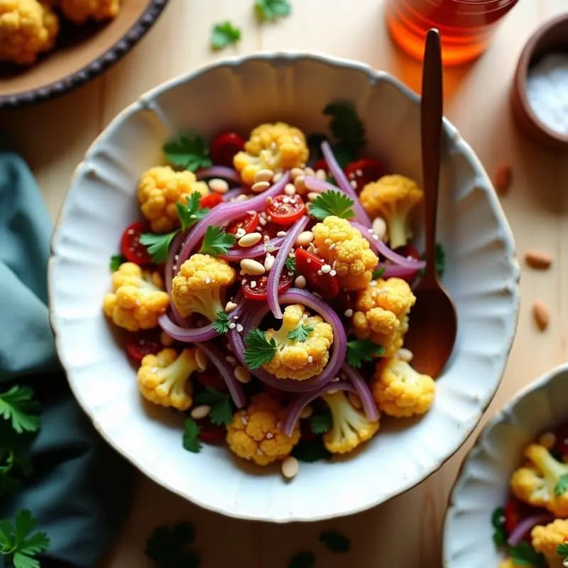 Ensalada Moruna de Coliflor en Airfryer: Receta Rápida y Sin Gluten con Especias Árabes