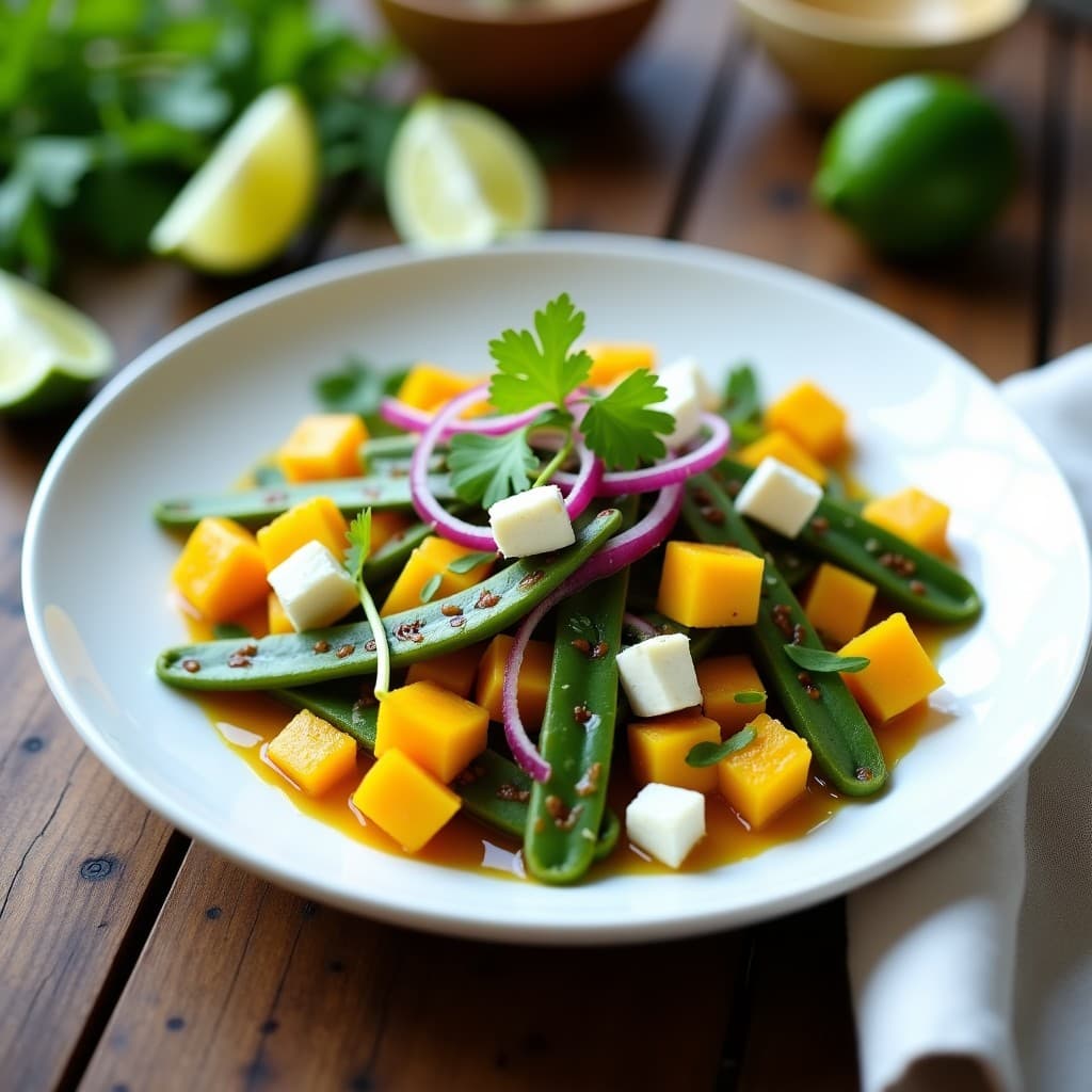 Ensalada de Nopal, Mango y Queso Panela con Vinagreta de Lime: Receta Mexicana Sin Gluten