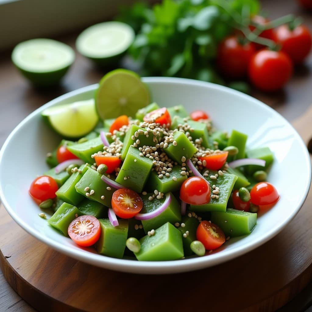 Ensalada de Nopales y Chía con Aderezo de Limón Verde: Receta Mexicana Depurativa