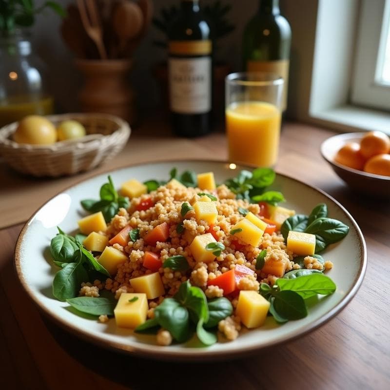 Ensalada de Rúcula y Granados con Vinagreta de Naranja Sanguina: Receta Grieta Rápida