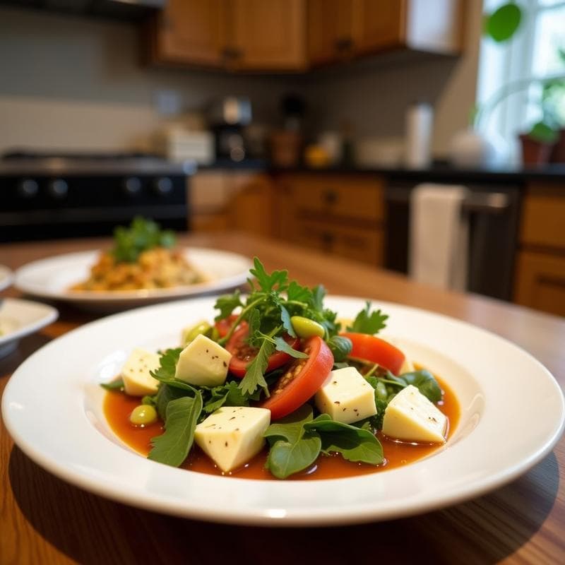 Ensalada de Watermelon y Queso Feta con Vinagreta de Reducción de Balsámico y Granada