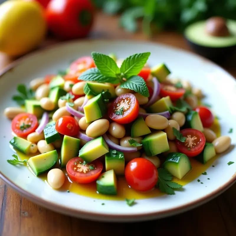 Ensalada de Frijol Tepary con Hierbas Frescas: Receta Proteica y Sin Gluten en 15 Minutos