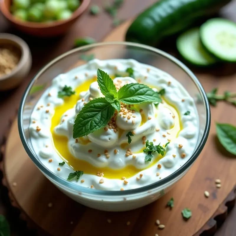 Ensalada Tzatziki de Pepino y Yogur de Soja: Versión vegana y fresca de Grecia