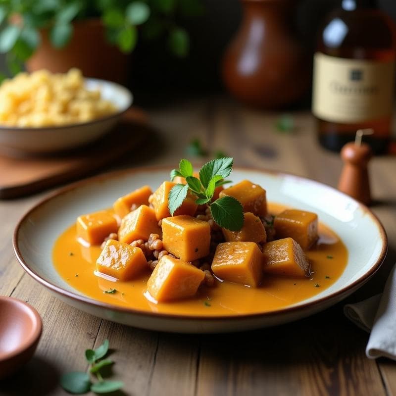 Estofado de Jackfruit y Horchata: Receta Vegana en Olla Lenta con Toque Español