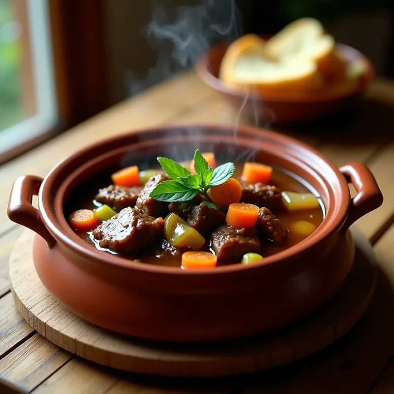 Estofado de Marrubio con Ternera: Receta Tradicional en Olla Lenta con Toque Herbáceo