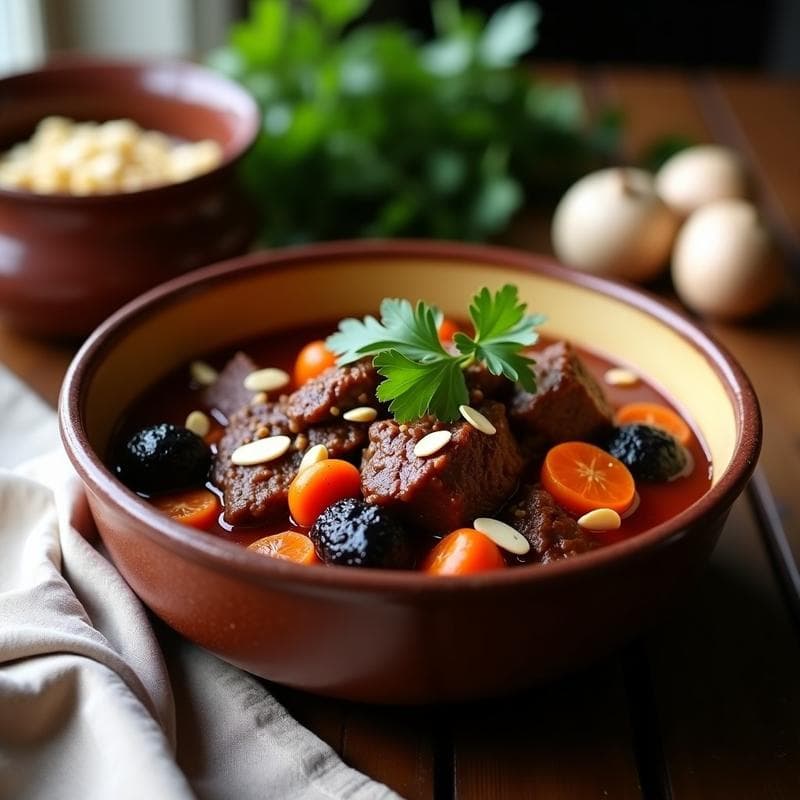 Estofado de Ternera con Ciruelas y Especias Marroquíes: Receta en Olla Lenta y Alta en Sabor