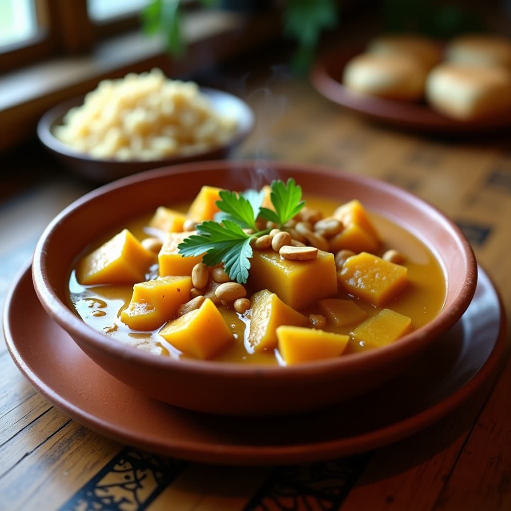 Estofado de Raíces de Yuca y Ñame con Salsa de Cacahuete: Receta Africana en Olla Exprés