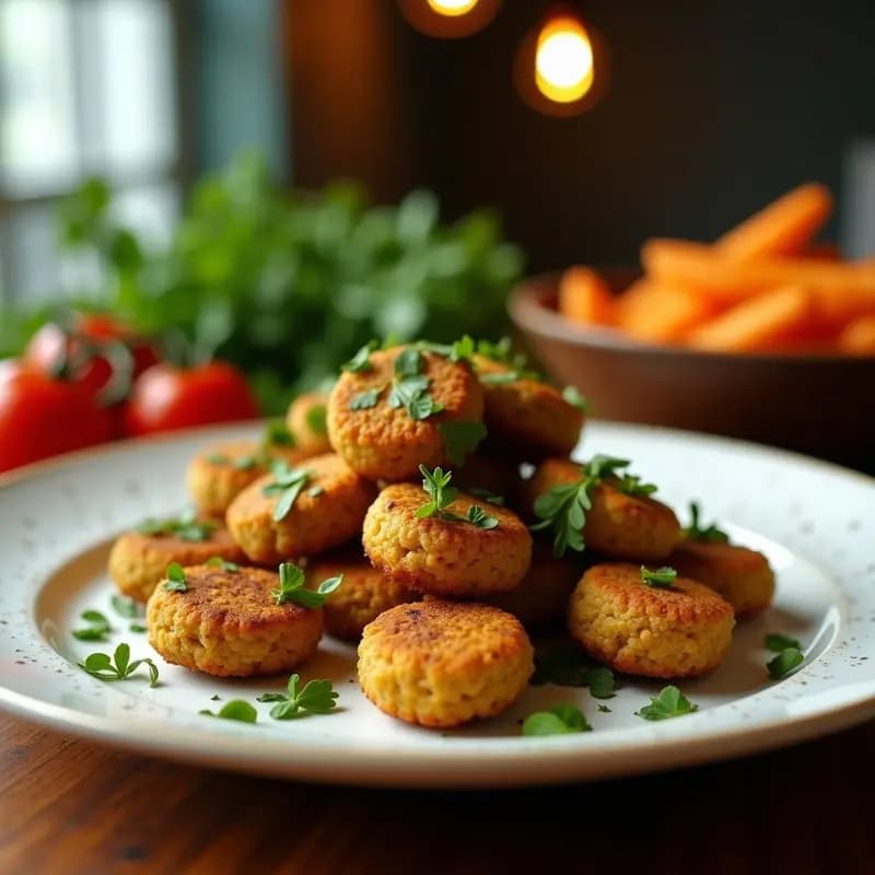 Falafel de Garbanzos Negras en Airfryer: Aperitivo árabe Crujiente y Rico en Fibra
